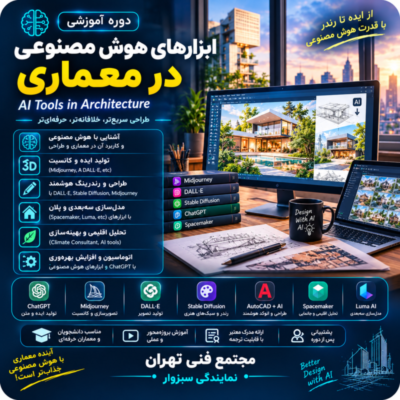 ابزار های هوش مصنوعی در معماری
